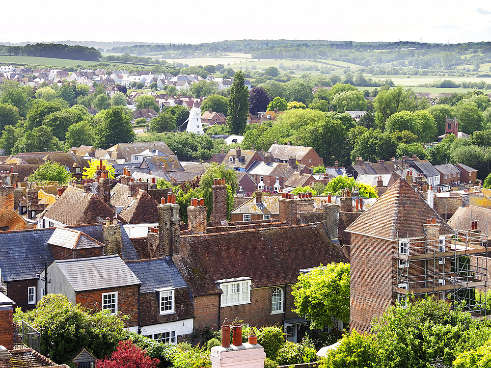 Rye Rooftops from St Marys Church in Rye East Sussex