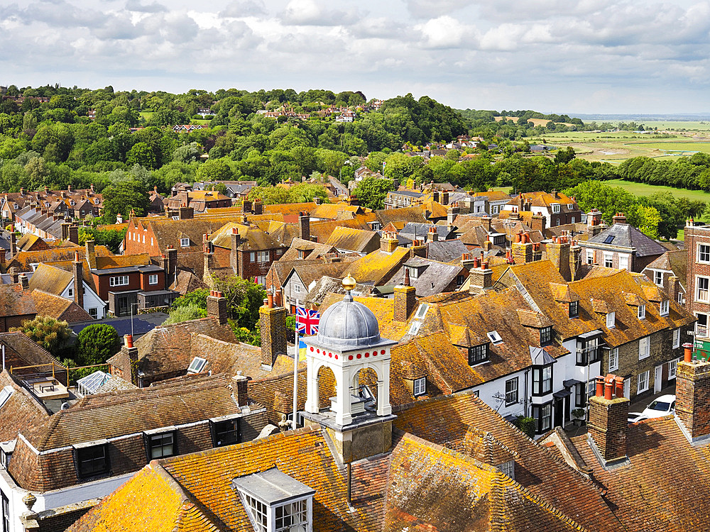 Rye Rooftops from St Marys Church in Rye East Sussex