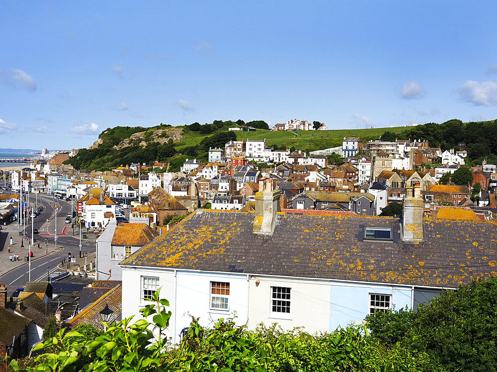 View over the Old Town from East Hill Hastings East Sussex