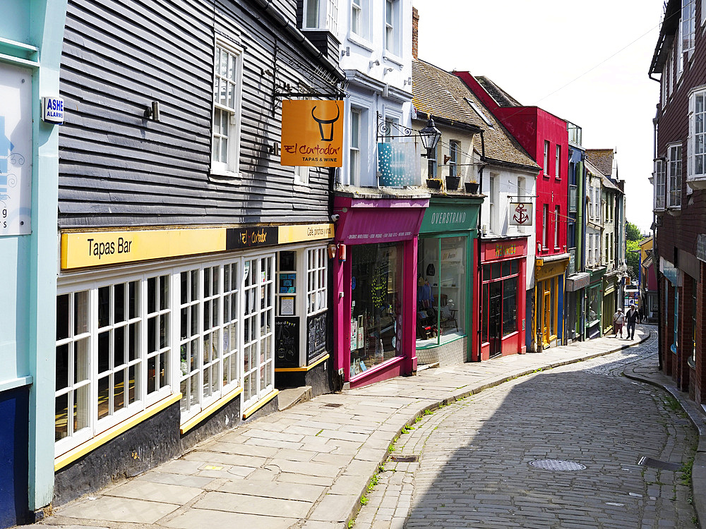 The Old High Street in Folkestone Kent