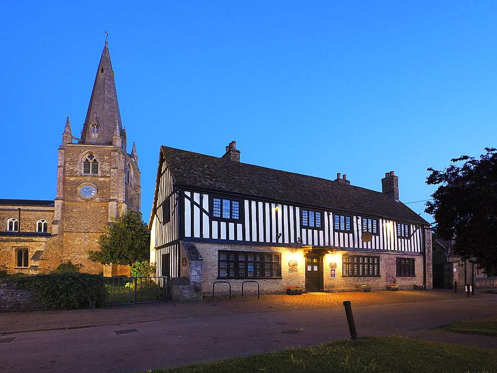 St Marys Church and Oliver Cromwells House in Ely Cambridgeshire