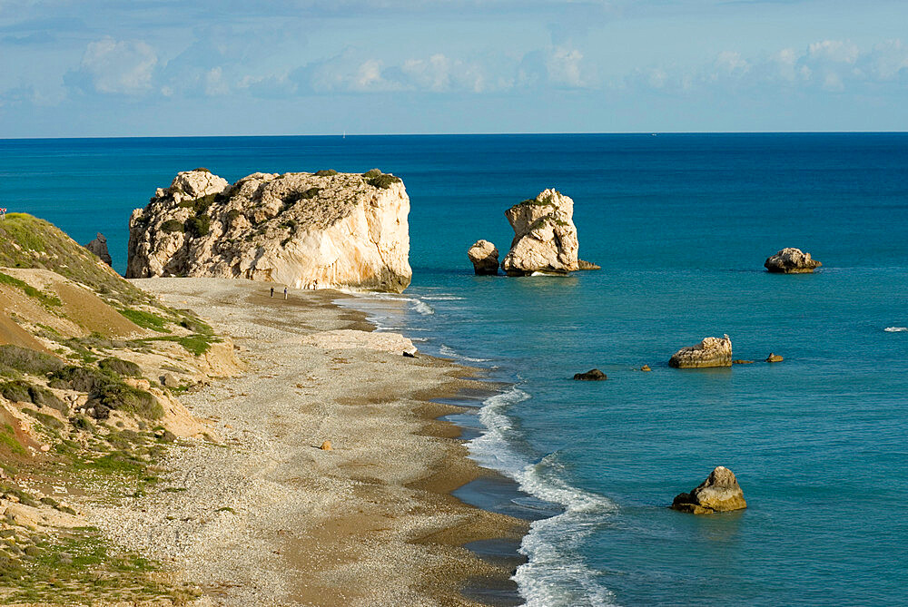 Aphrodite's Rock, Paphos, UNESCO World Heritage Site, South Cyprus, Cyprus, Mediterranean, Europe