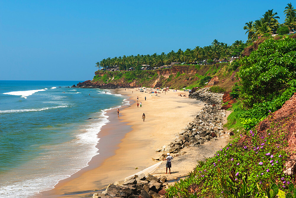 Papanasam Beach, Varkala, Kerala, India, Asia