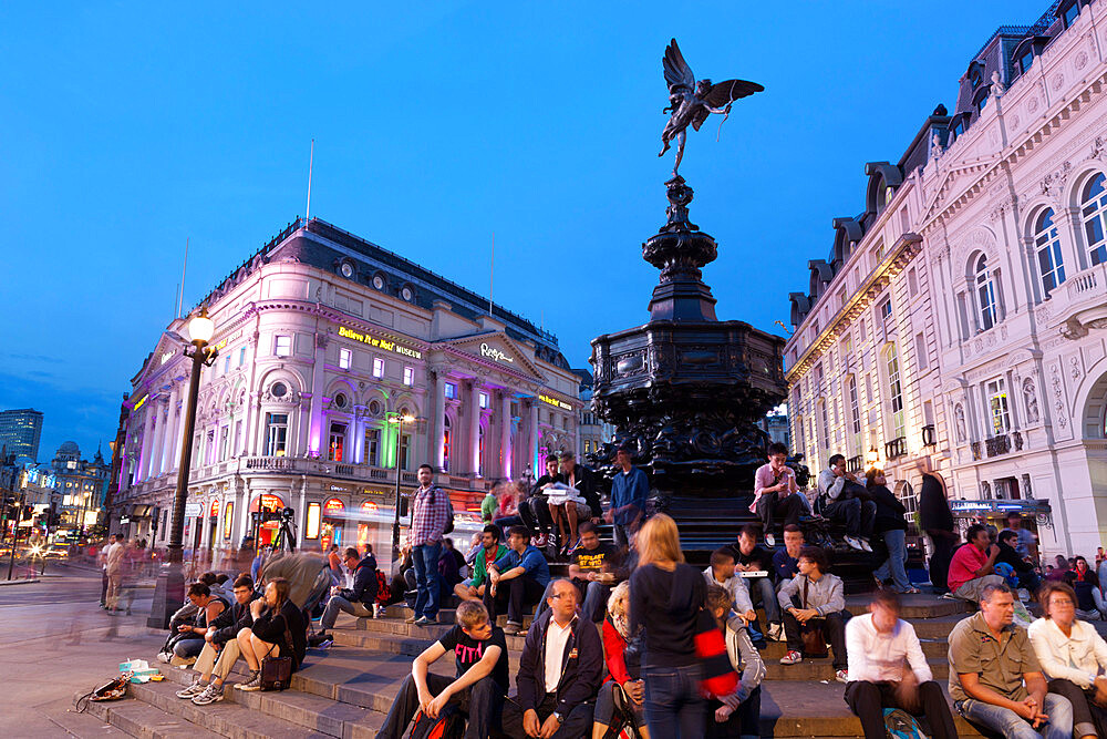 Statue of Eros, Piccadilly Circus, London, England, United Kingdom, Europe