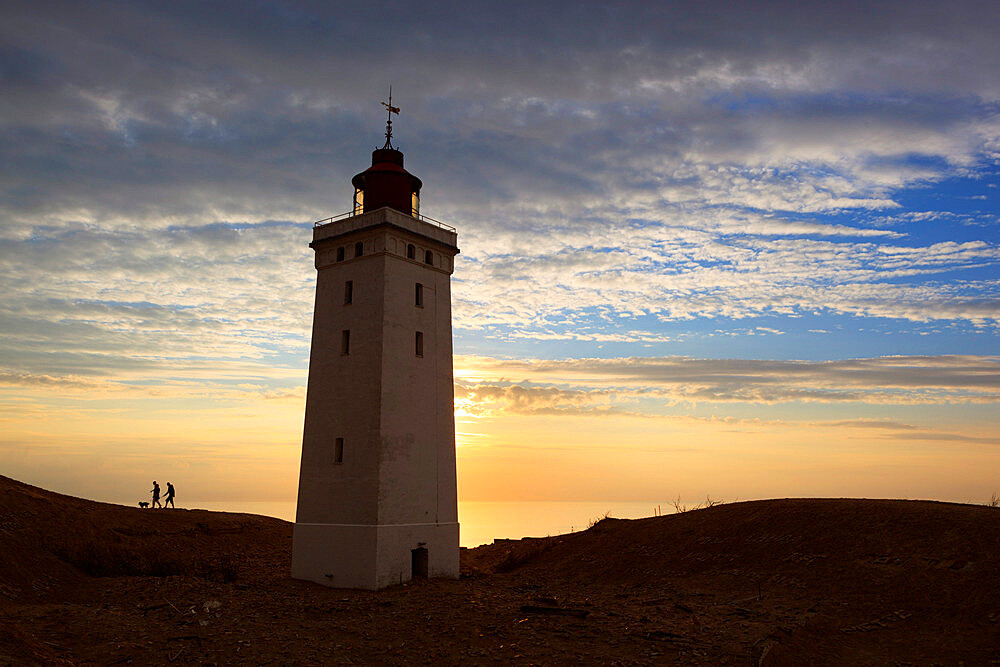 Rubjerg Knude Fyr (lighthouse) buried by sand drift, Lokken, Jutland, Denmark, Scandinavia, Europe