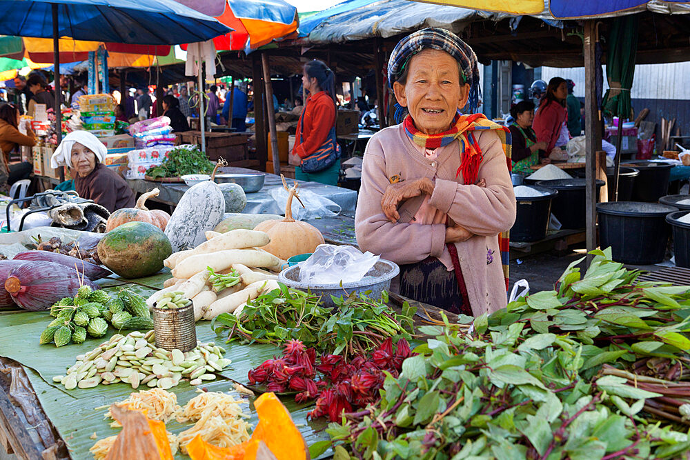 Central Market, Kengtung, Shan State, Myanmar (Burma), Asia