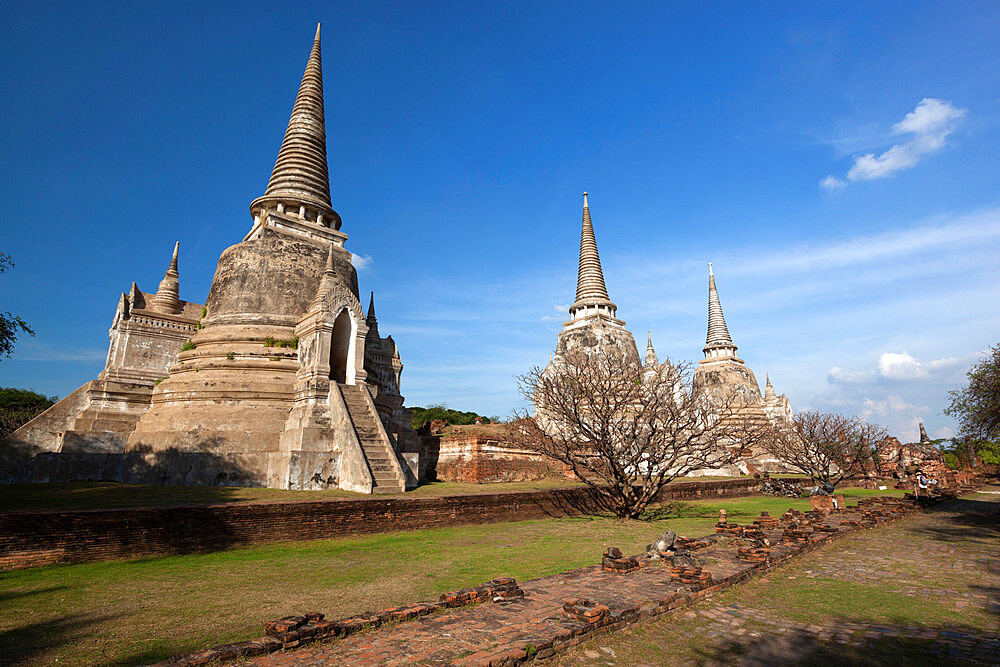 Ruins of Wat Phra Sri Sanphet, Ayutthaya, UNESCO World Heritage Site, Ayutthaya Province, Thailand, Southeast Asia, Asia