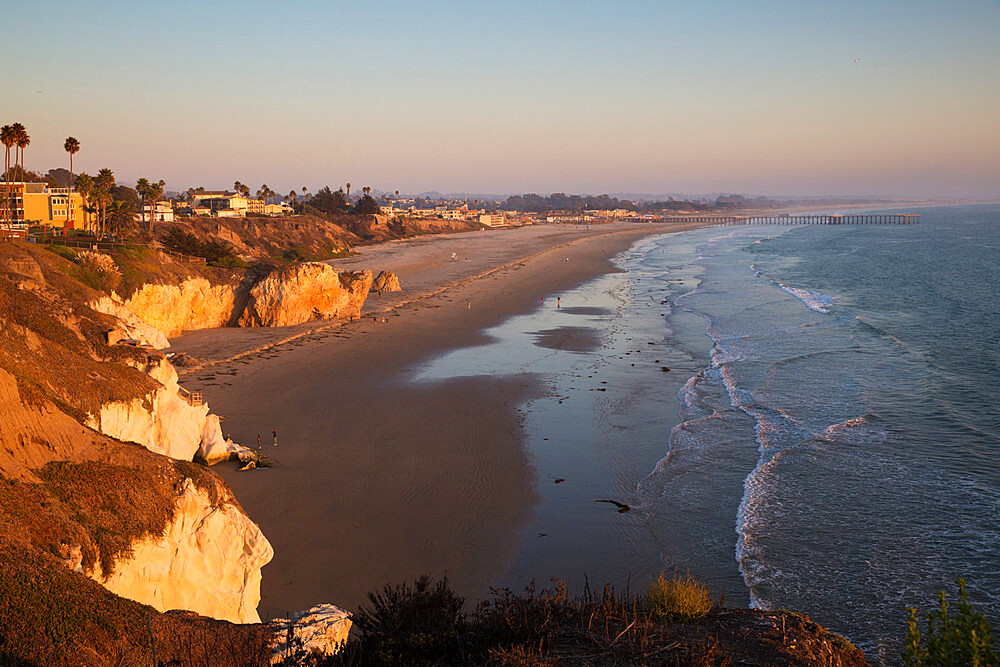 Beach at sunset, Pismo Beach, San Luis Obispo County, California, United States of America, North America