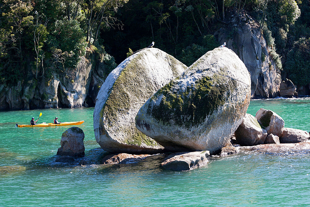 Split Apple Rock in Tasman Bay, Abel Tasman National Park, Nelson region, South Island, New Zealand, Pacific