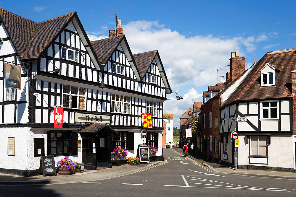 The Bell Pub on Church Street, Tewkesbury, Gloucestershire, England, United Kingdom, Europe