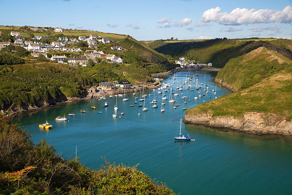 Inlet and River Solva, Solva, St. Bride's Bay, Pembrokeshire, Wales, United Kingdom, Europe