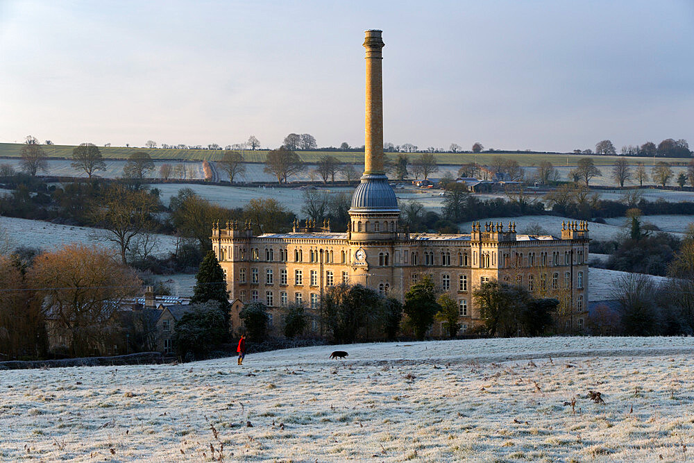 Bliss Mill in morning frost, Chipping Norton, Cotswolds, Oxfordshire, England, United Kingdom, Europe