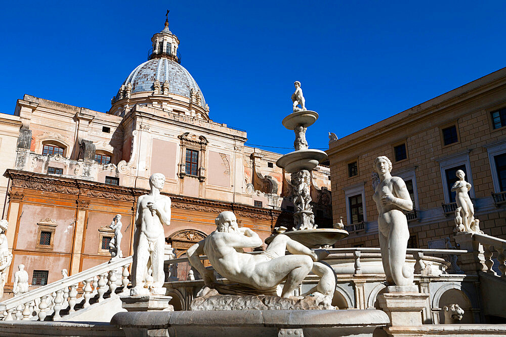 Piazza Pretoria, Palermo, Sicily, Italy, Europe