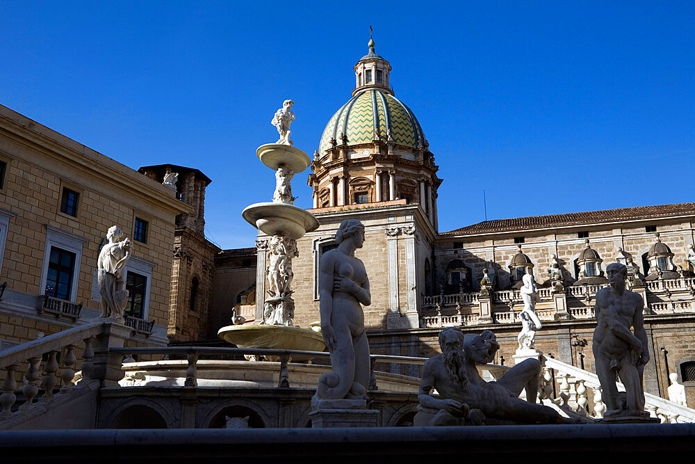 Piazza Pretoria, Palermo, Sicily, Italy, Europe