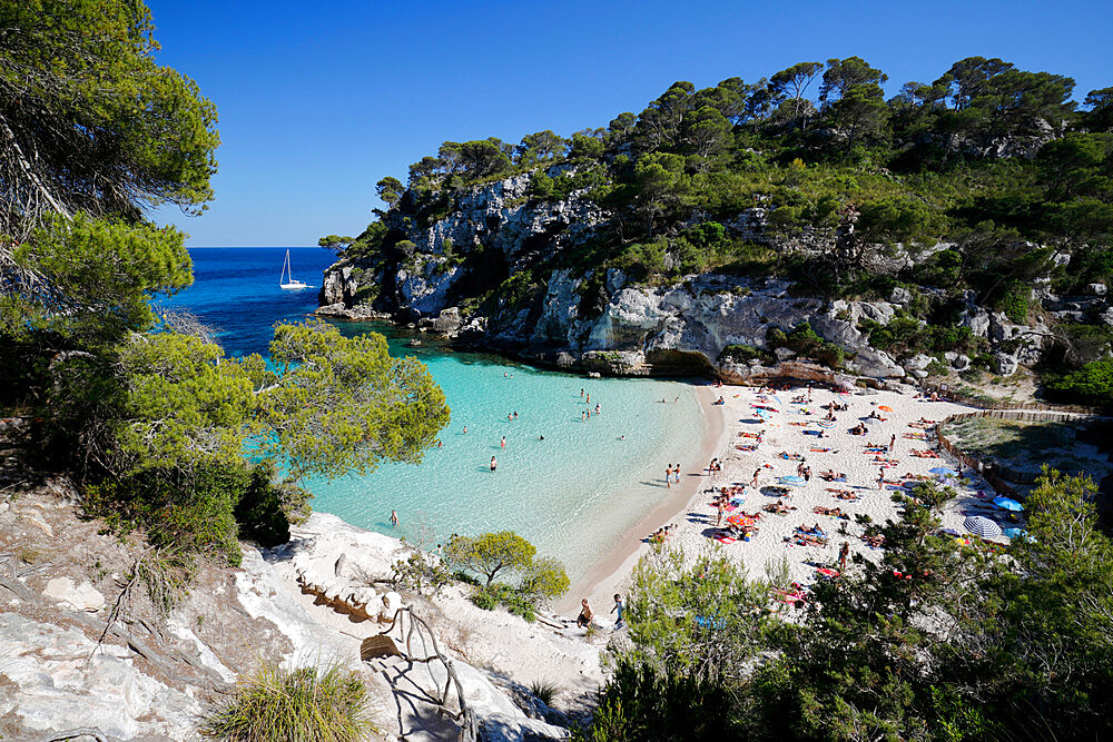 Cala Macarelleta, near Cala Galdana, South West Coast, Menorca, Balearic Islands, Spain, Mediterranean, Europe