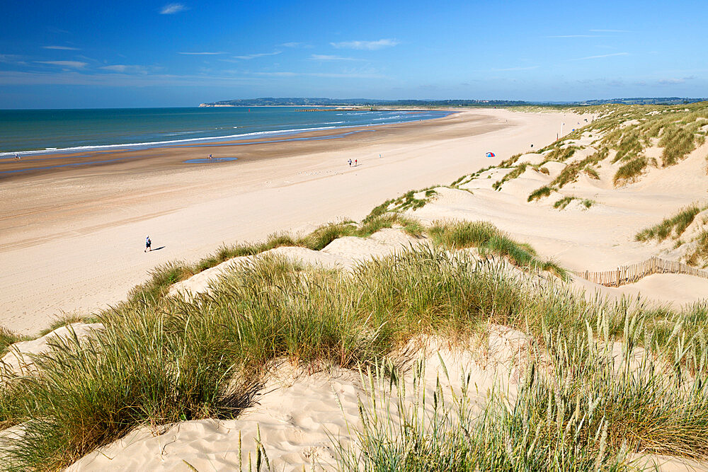 Sand dunes and beach, Camber Sands, Camber, near Rye, East Sussex, England, United Kingdom, Europe