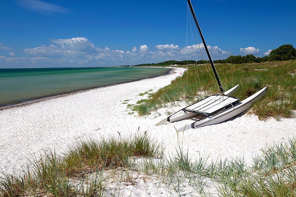 White sand beach and sand dunes, Skanor Falsterbo, Falsterbo Peninsula, Skane, South Sweden, Sweden, Scandinavia, Europe