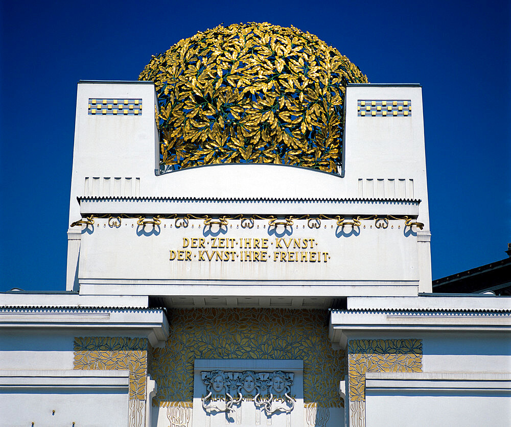 Secession Building, Art Gallery with Golden Cabbage on top, Vienna, Austria, Europe