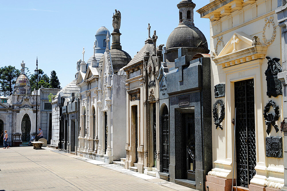 Family mausoleums in the Cementerio de la Recoleta, Buenos Aires, Argentina, South America