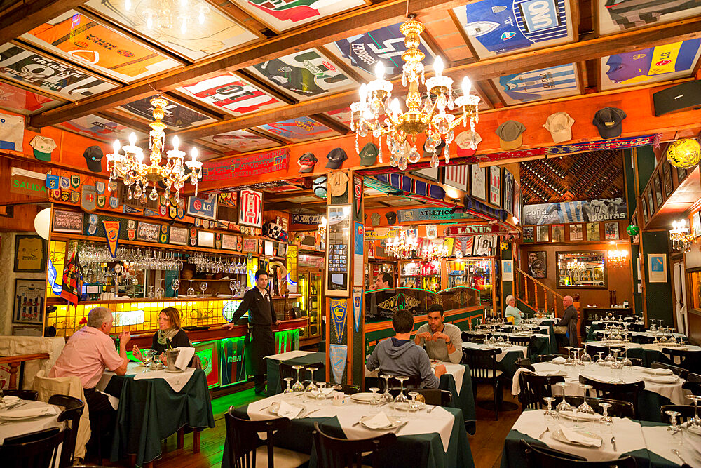 Interior of La Brigada parrilla restaurant, San Telmo, Buenos Aires, Argentina, South America