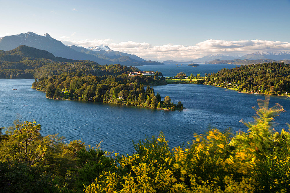 Lago Perito Moreno and Hotel Llao-Llao from Circuito Chico, near Bariloche, Nahuel Huapi National Park, Lake District, Argentina, South America