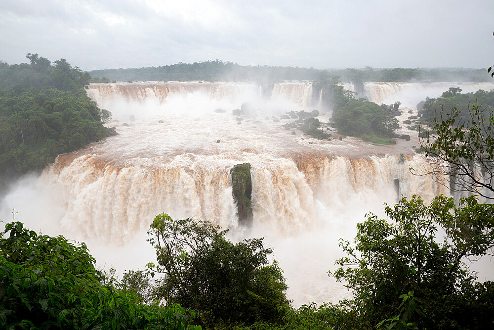 Iguazu Falls from Brazilian side, Iguazu National Park, UNESCO World Heritage Site, Brazil, South America