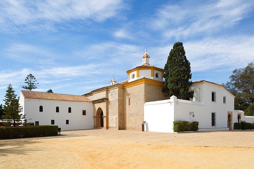 La Rabida Monastery where Columbus stayed before historic voyage of 1492, La Rabida, Huelva, Costa de la Luz, Andalucia, Spain, Europe