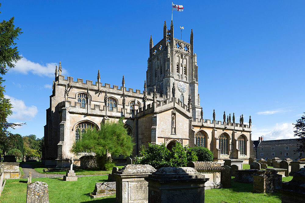 St. Mary's Church, Fairford, Cotswolds, Gloucestershire, England, United Kingdom, Europe