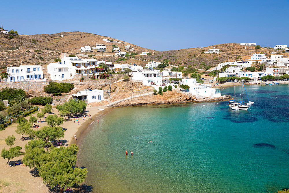 Faros beach on island's south east coast, Faros, Sifnos, Cyclades, Aegean Sea, Greek Islands, Greece, Europe