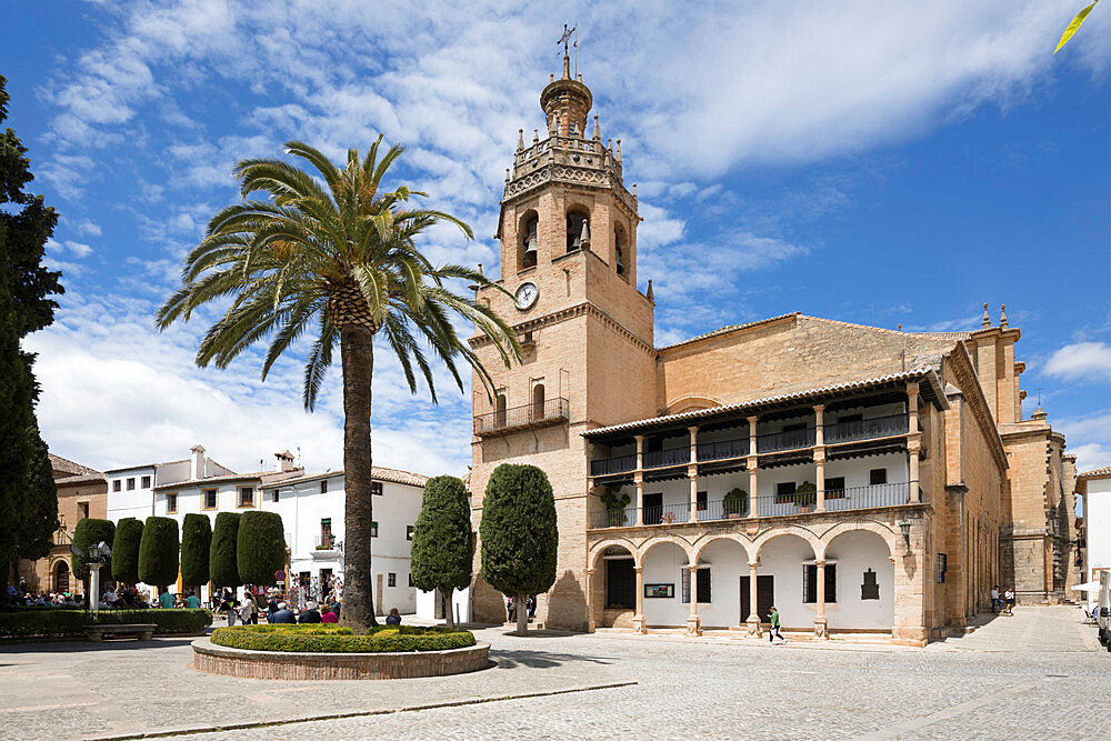 Iglesia de Santa Maria la Mayor in the Plaza Duquesa de Parcent (Town Hall Square), Ronda, Andalucia, Spain, Europe