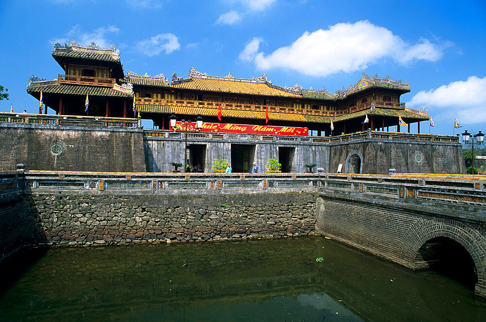 View of the Imperial city of the Nguyen Emperors, The Citadel, Hue, UNESCO World Heritage Site, North Central Coast, Vietnam, Indochina, Southeast Asia, Asia