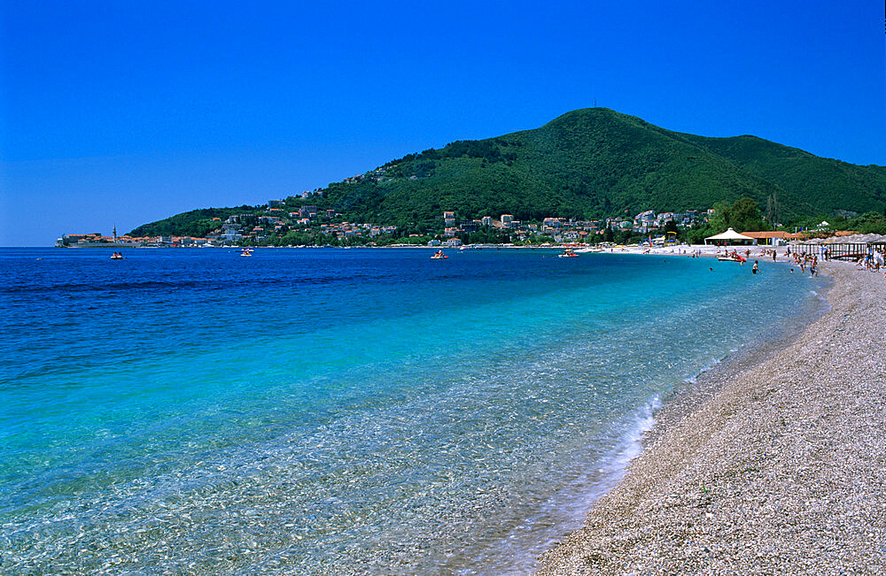 Slovenska Beach, Budva, The Budva Riviera, Montenegro, Europe