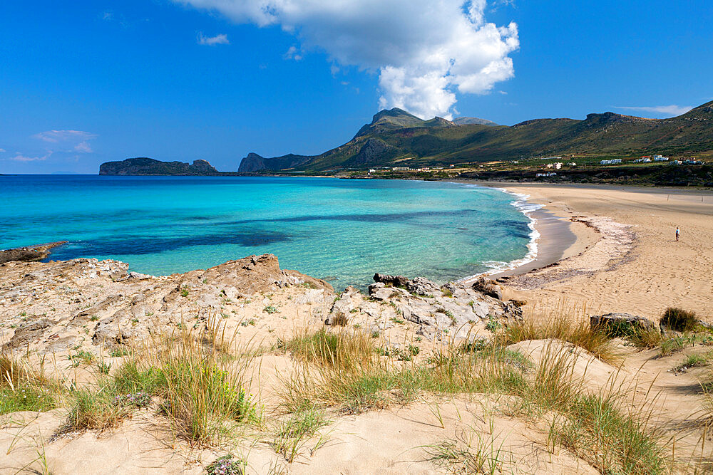 Falassarna beach, Falassarna, Chania region, Crete, Greek Islands, Greece, Europe