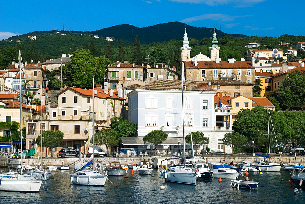 Harbour view, Volosko (near Opatija), Kvarner Gulf, Croatia, Adriatic, Europe