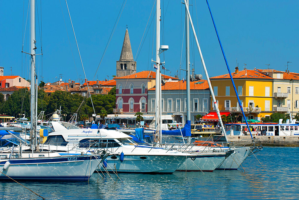 View over the Marina, Porec, Istria, Croatia, Adriatic, Europe