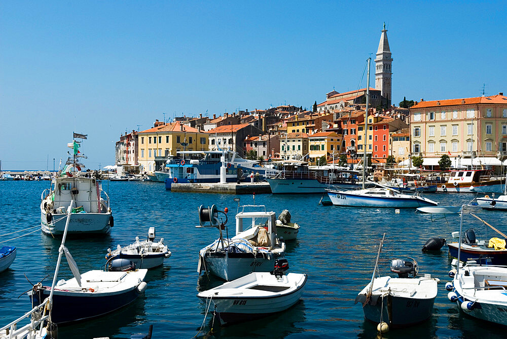 Old Town and St. Euphemia's Church, Rovinj, Istria, Croatia, Adriatic, Europe