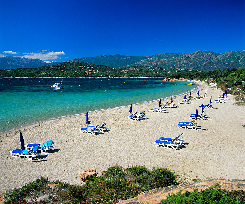 Beach view, Cala Rossa, South East Corsica, Corsica, France, Mediterranean, Europe