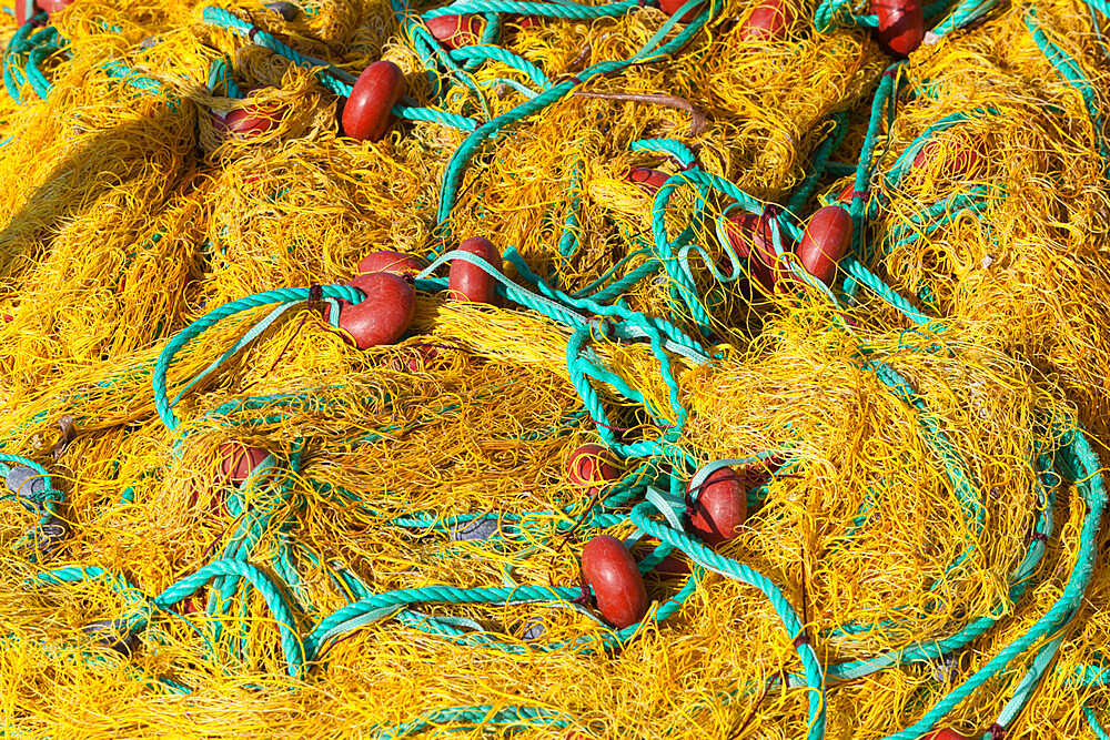 Fishing nets, Ormos Marathokampos, Samos, Aegean Islands, Greece