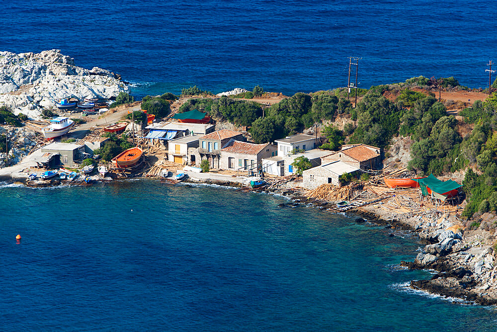 Traditional boat building yard, Aghios Isidhoros, Samos, Aegean Islands