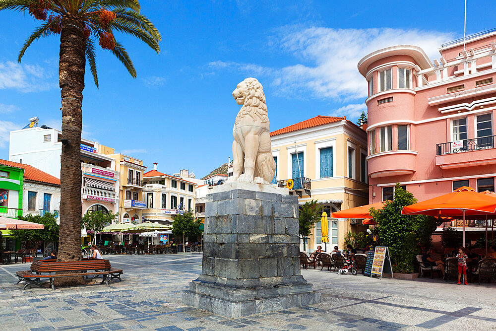 Lion Square, Samos Town, Samos, Aegean Islands, Greece