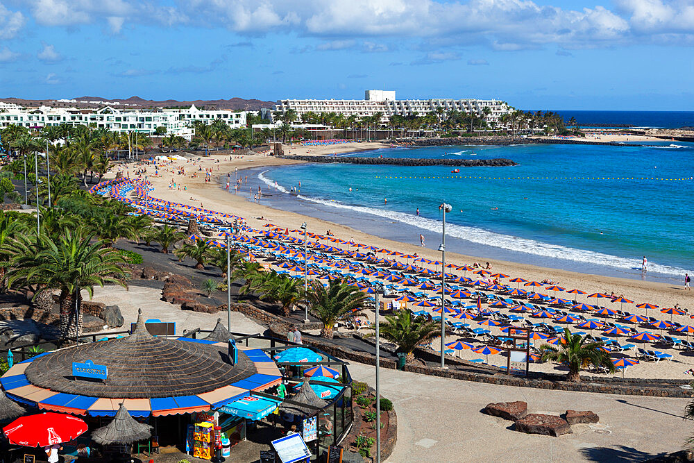 Playa de las Cucharas, Costa Teguise, Lanzarote, Canary Islands, Spain, Atlantic, Europe