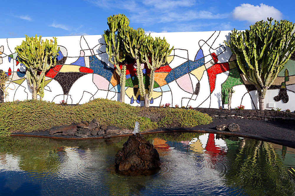 Cacti in garden, Fundacion Cesar Manrique, Taro de Tahiche, Lanzarote, Canary Islands, Spain