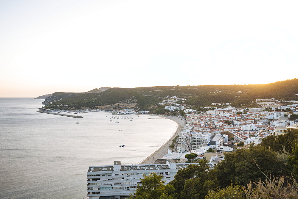 Sunset over Seisimbra, Setubal District, Portugal, Europe