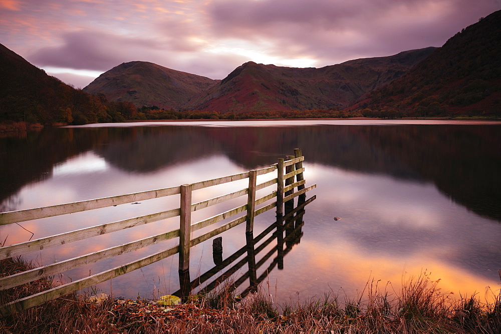 Brothers Water at sunset, Dovedale, Lake District National Park, UNESCO World Heritage Site, Cumbria, England, United Kingdom, Europe