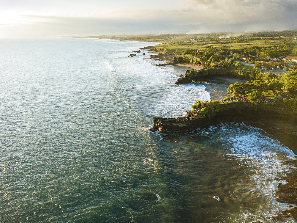 Aerial view from Tanah Lot Temple, Bali, Indonesia, Southeast Asia, Asia