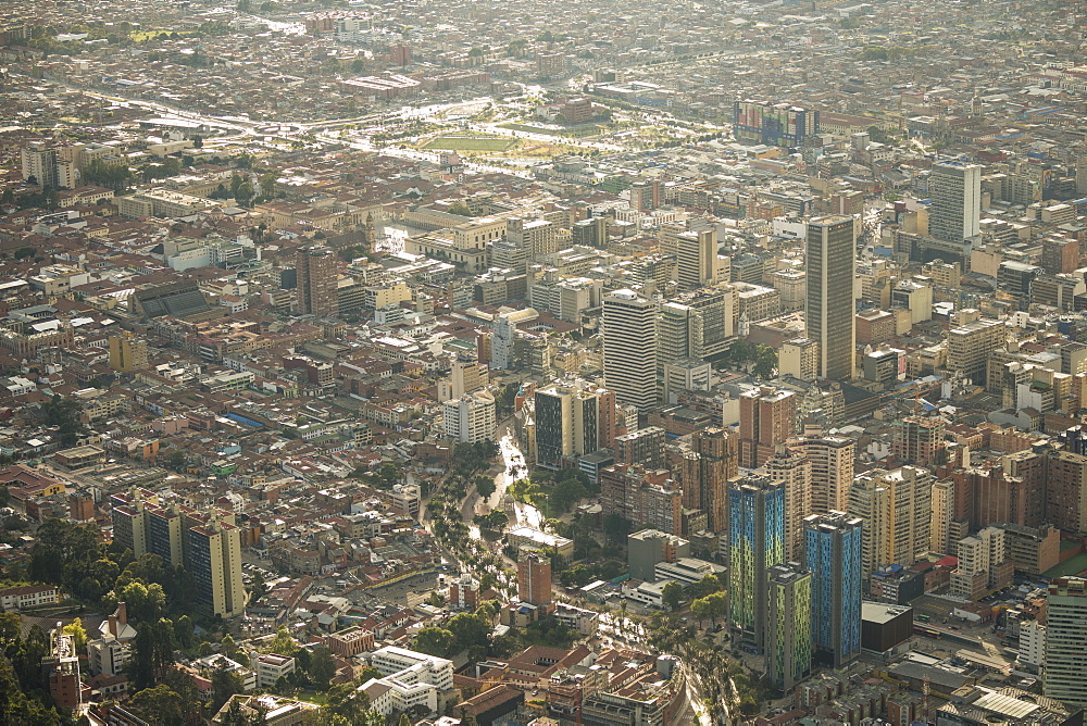 View from Cerro Monserrate, Bogota, Cundinamarca, Colombia, South America