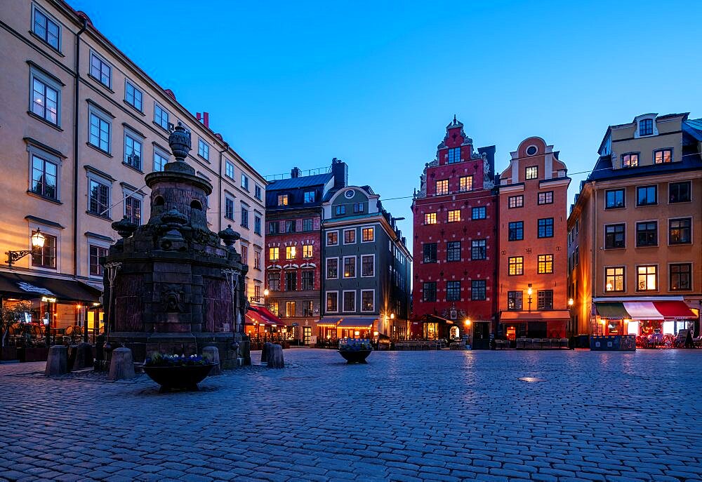 Stortorgsbrunnen, Gamla Stan, Stockholm, Sv?dermanland and ???Uppland, Sweden