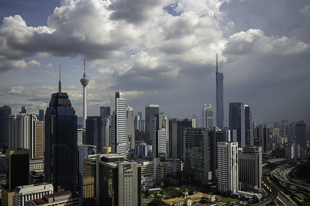 View of Downtown Kuala Lumpur, Malaysia, Southeast Asia, Asia