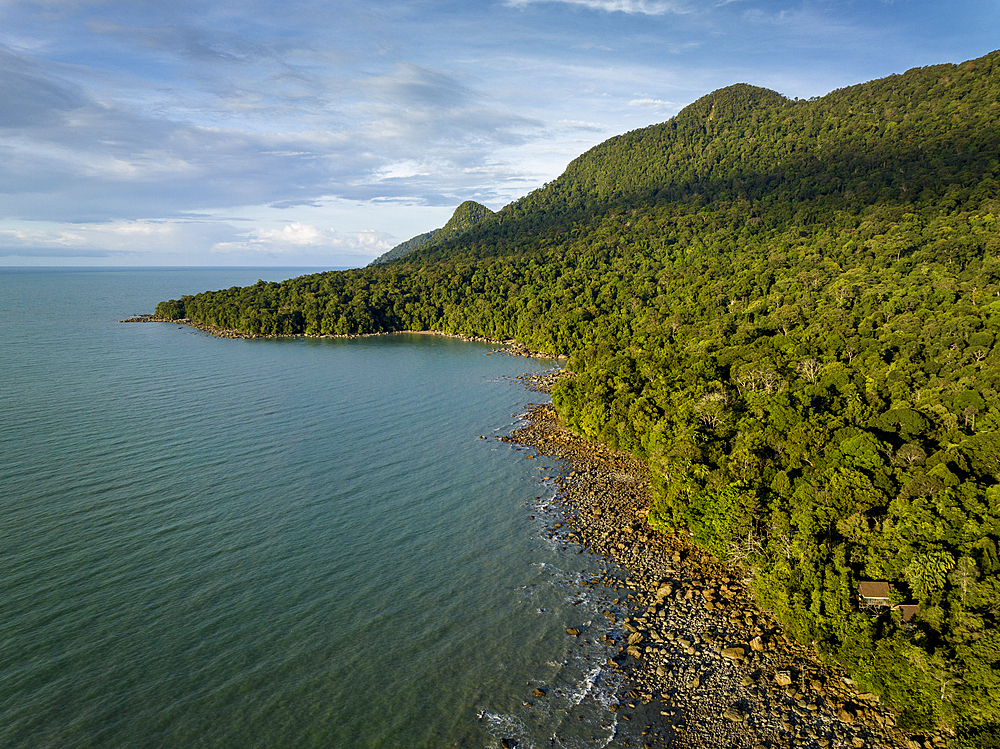 Aerial view of Santubong, Sarawak, Borneo, Malaysia, Southeast Asia, Asia