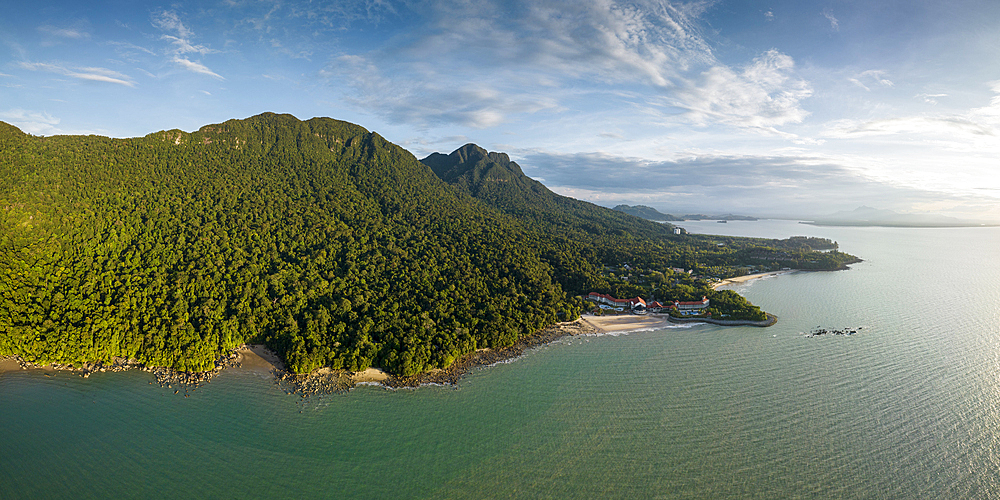 Aerial view of Santubong, Sarawak, Borneo, Malaysia, Southeast Asia, Asia